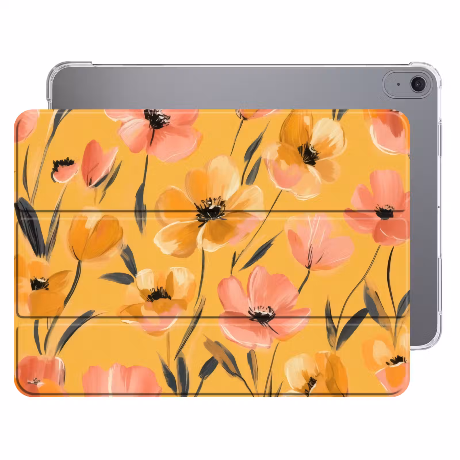 iPad hoes - Bloemen - Geschilderd - Geel — 1