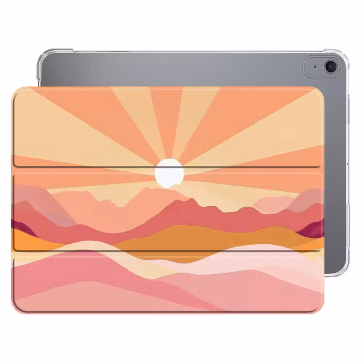 iPad hoes - Bergen - Abstract - Zonnestralen - Roze — 1