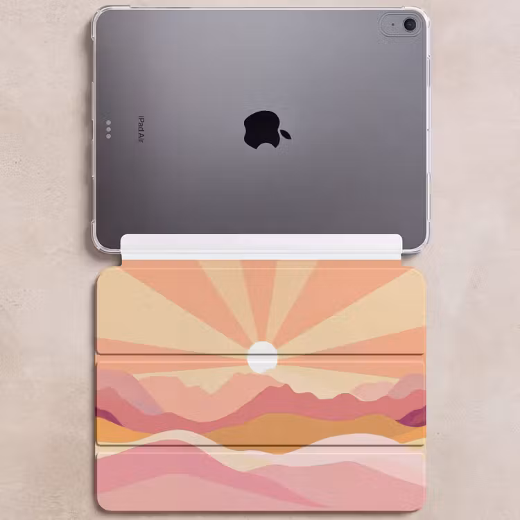 iPad hoes - Bergen - Abstract - Zonnestralen - Roze — 6