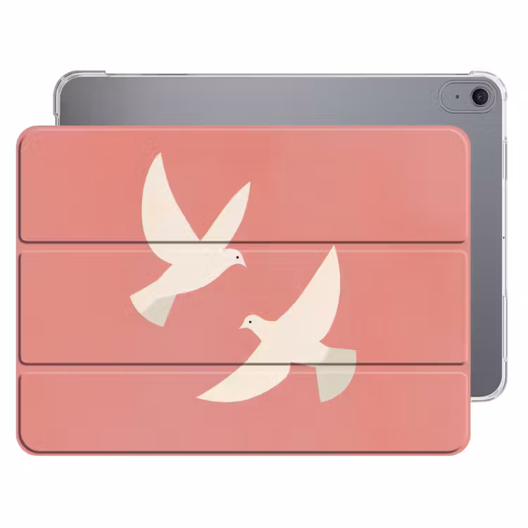 iPad hoes - Duiven - Wit - Sierlijk — 1