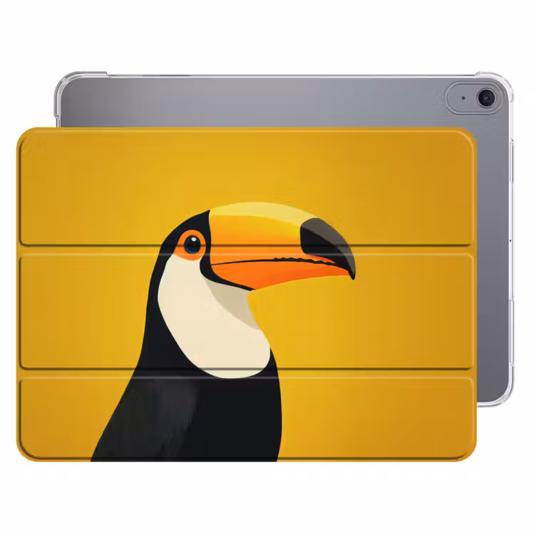 iPad hoes - Toekan - Minimalistisch - Snavel - Oranje — 1