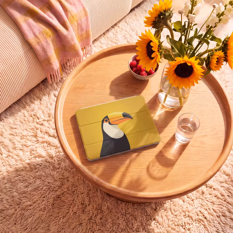 iPad hoes - Toekan - Minimalistisch - Snavel - Oranje — 2