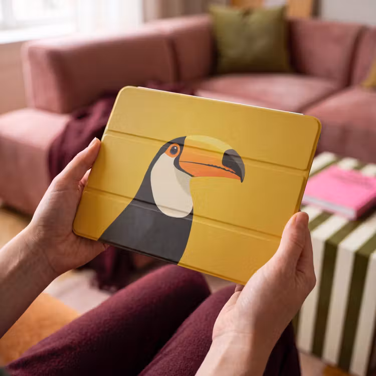 iPad hoes - Toekan - Minimalistisch - Snavel - Oranje — 4