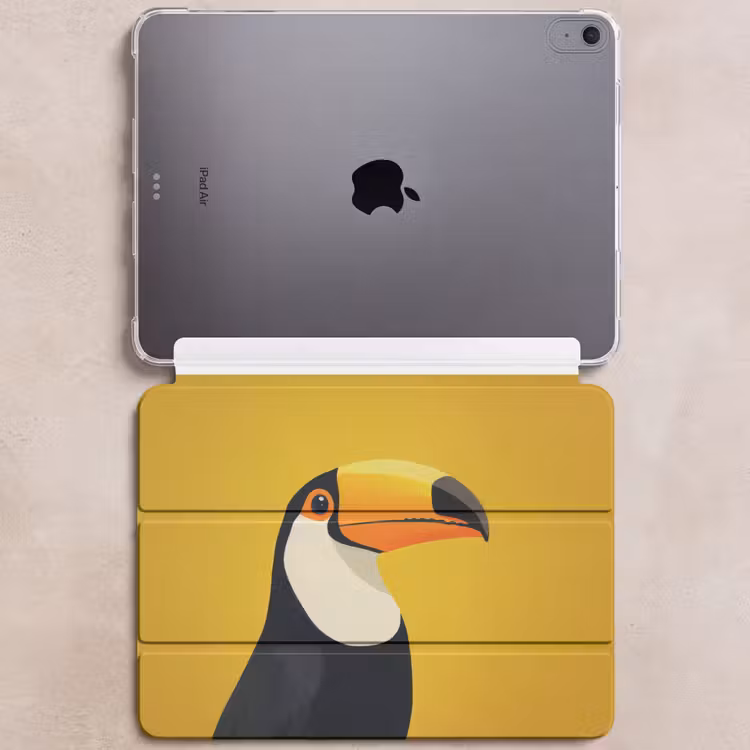 iPad hoes - Toekan - Minimalistisch - Snavel - Oranje — 6
