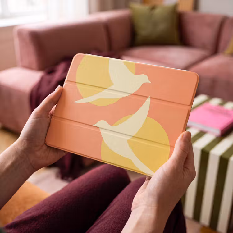 iPad hoes - Vogels - Cirkels - Geel — 4