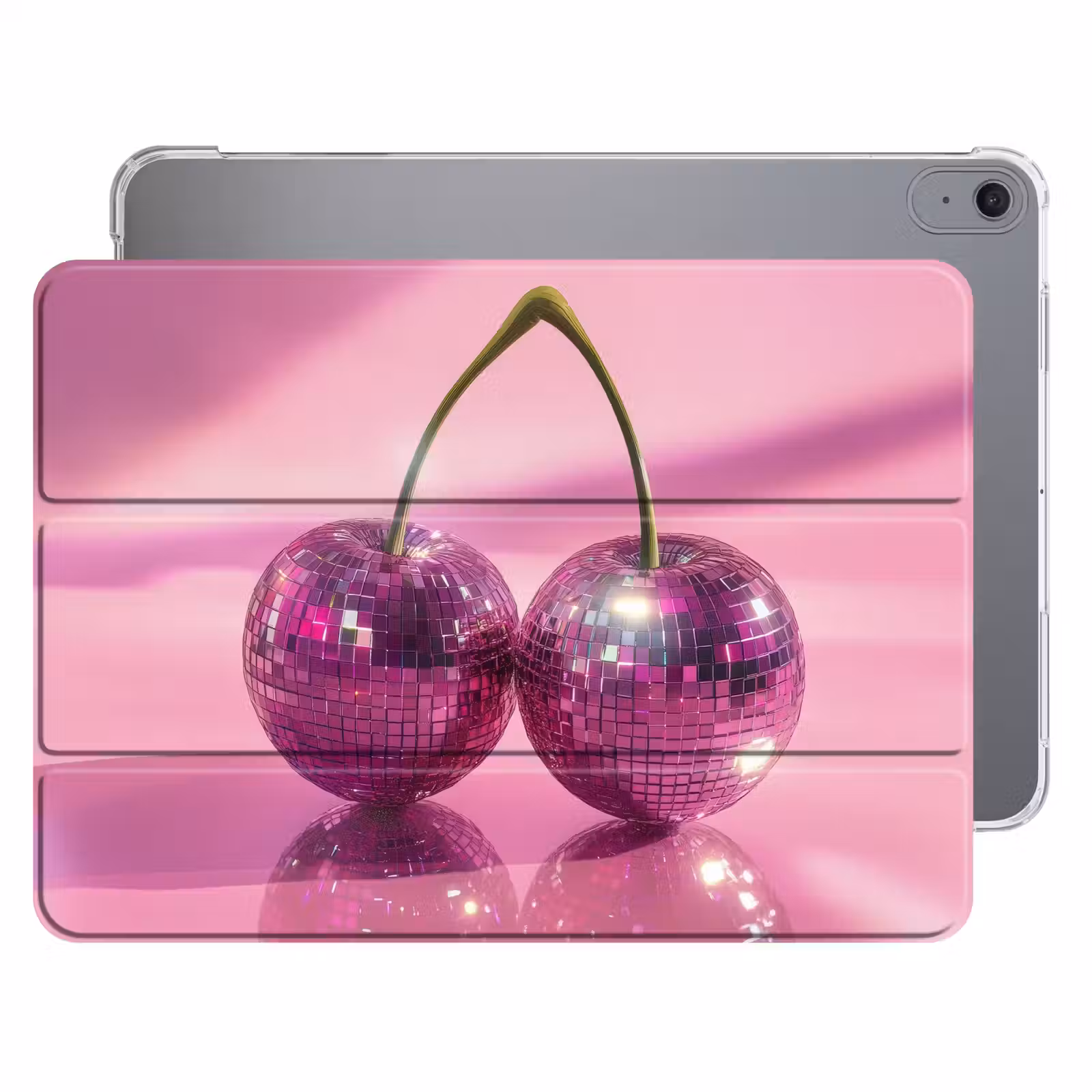 iPad hoes - Glitter - Discobol - Roze - Kersen — 1