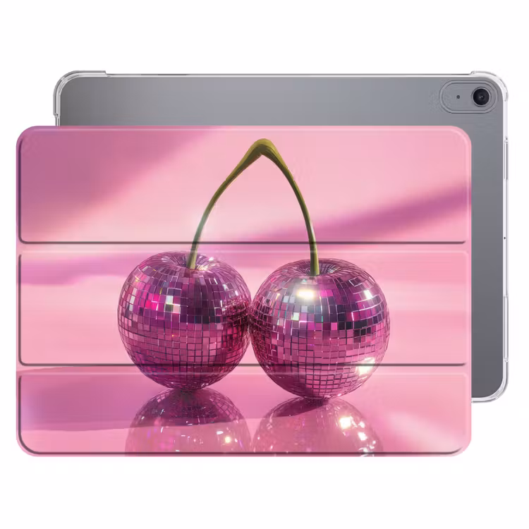iPad hoes - Glitter - Discobol - Roze - Kersen — 1