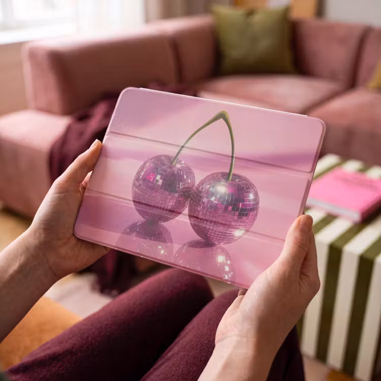 iPad hoes - Glitter - Discobol - Roze - Kersen — 4