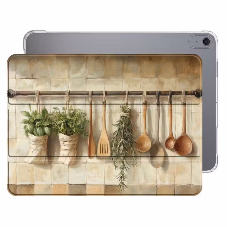 iPad hoes - Hout - Keukengerei - Stilleven - Tegels — 1