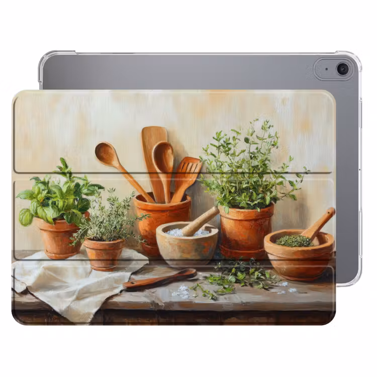 iPad hoes - Potten - Kruiden - Hout — 1