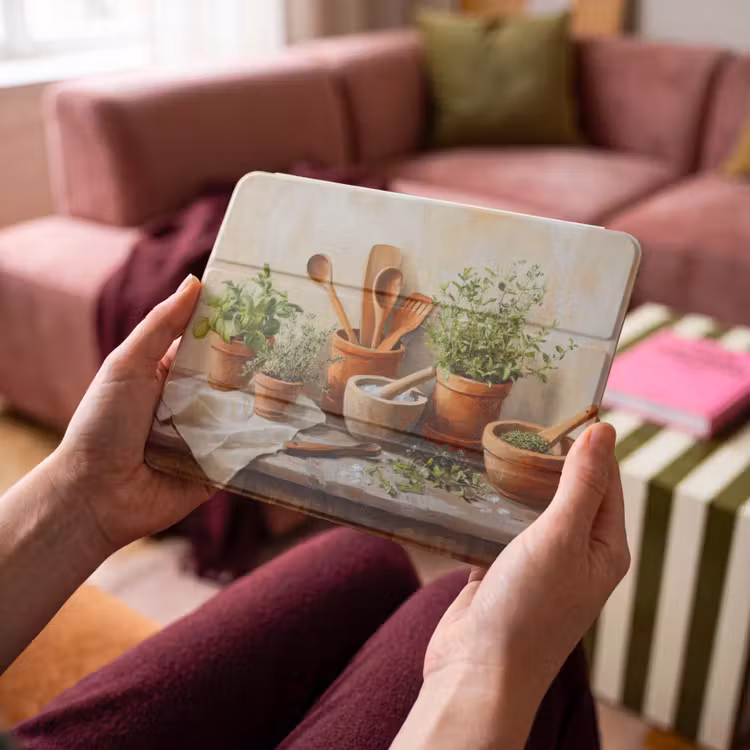 iPad hoes - Potten - Kruiden - Hout — 4