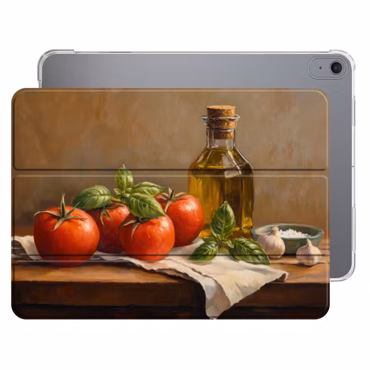 iPad hoes - Tomaten - Olijfolie - Stilleven — 1