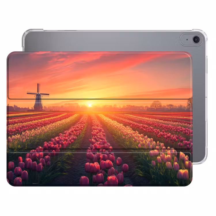 iPad hoes - Windmolen - Zonsondergang - Landschap — 1