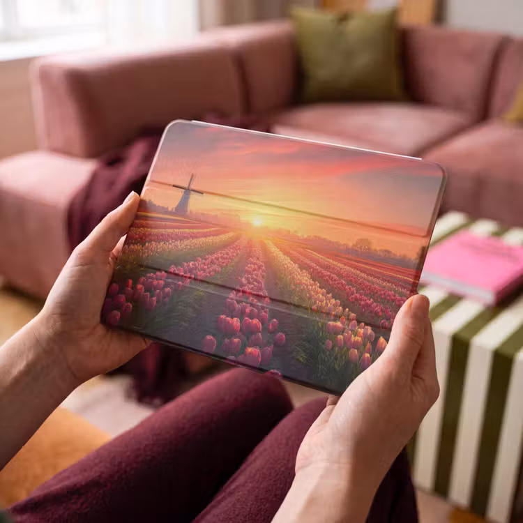 iPad hoes - Windmolen - Zonsondergang - Landschap — 4