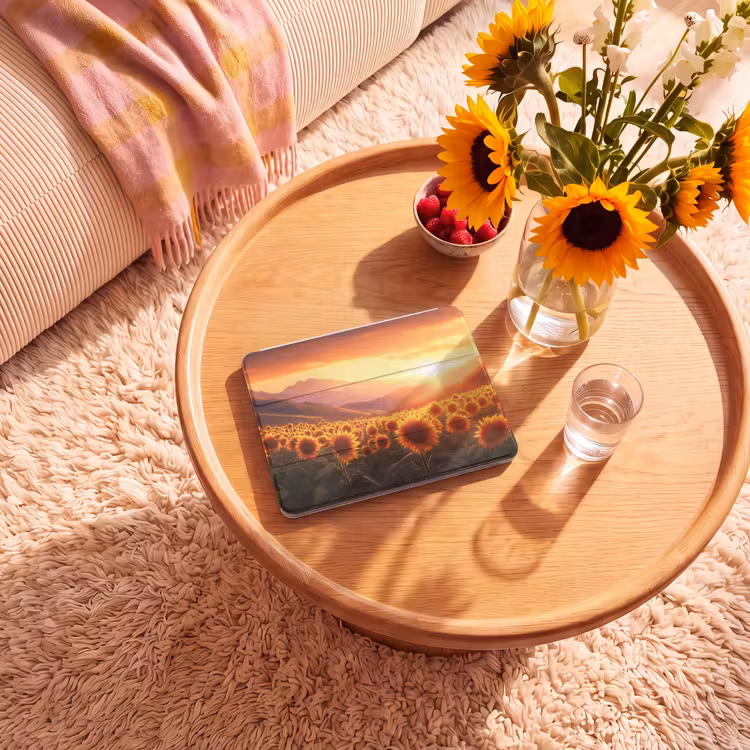 iPad hoes - Zonnebloemen - Zonsondergang - Landschap — 2