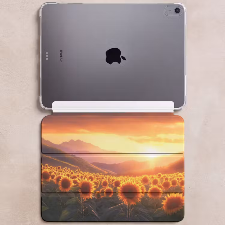 iPad hoes - Zonnebloemen - Zonsondergang - Landschap — 6