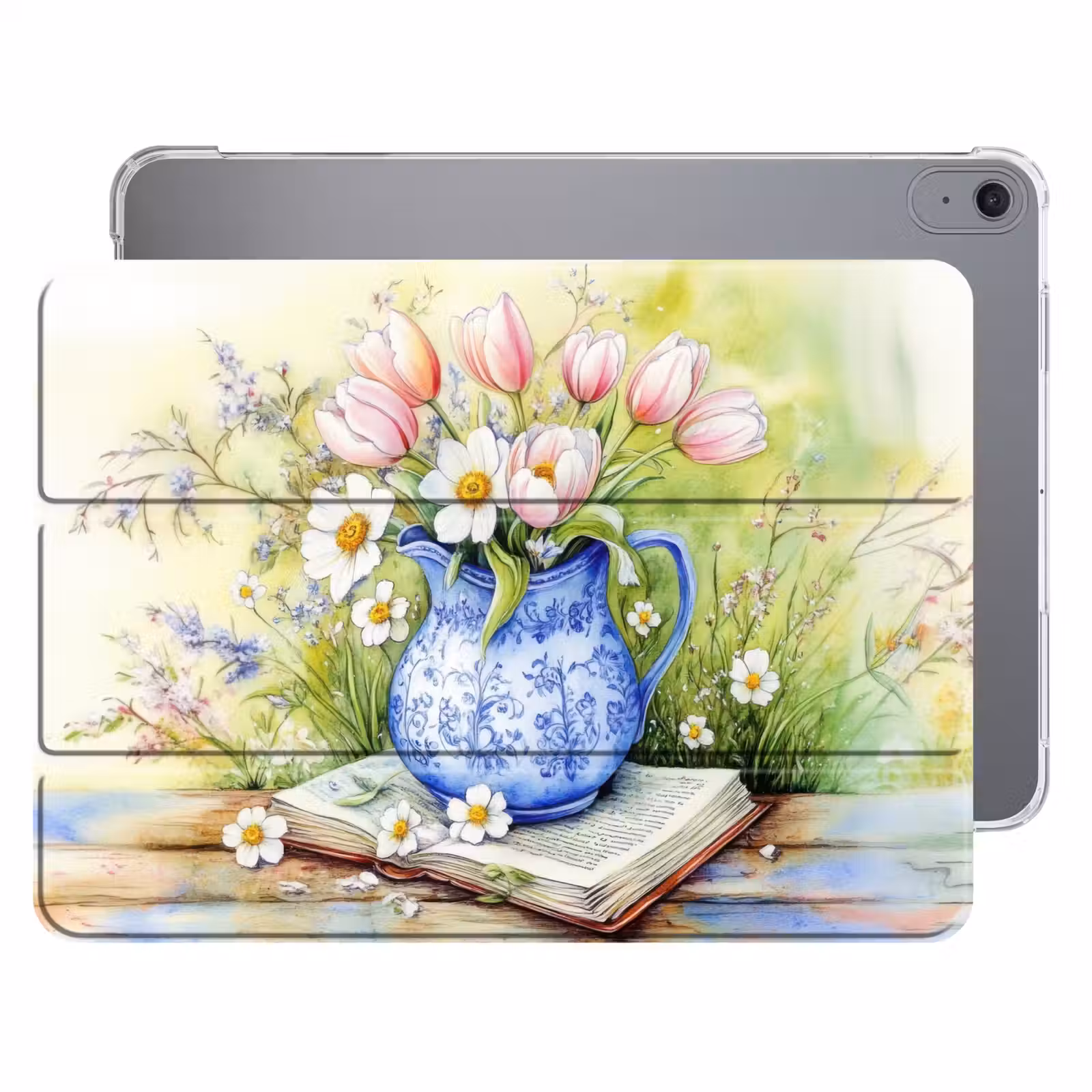 iPad hoes - Vaas - Delftsblauw - Madeliefjes — 1
