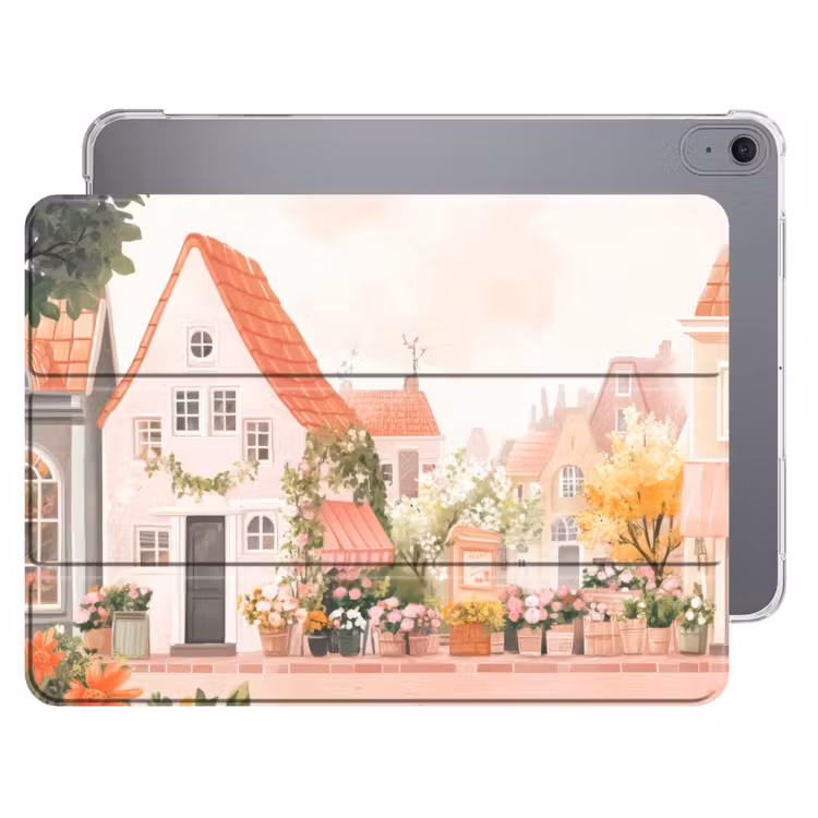 iPad hoes - Bloemen - Huizen - Dorp — 1