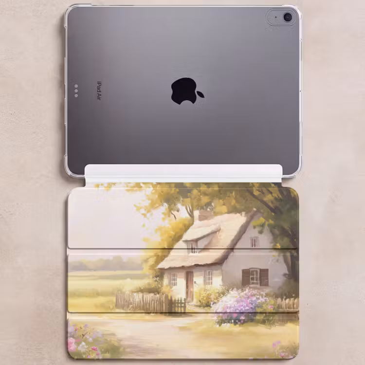 iPad hoes - Huisje - Hout - Bloemen — 6