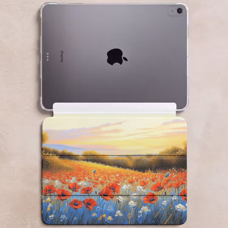iPad hoes - Klaproos - Bloemenveld - Kleurrijk — 6