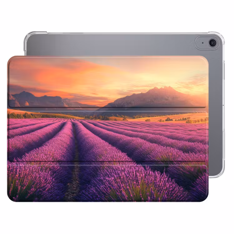 iPad hoes - Lavendelveld - Zonsondergang - Paars — 1