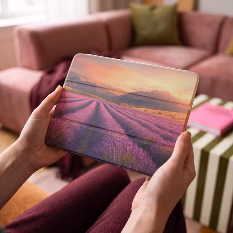 iPad hoes - Lavendelveld - Zonsondergang - Paars — 4