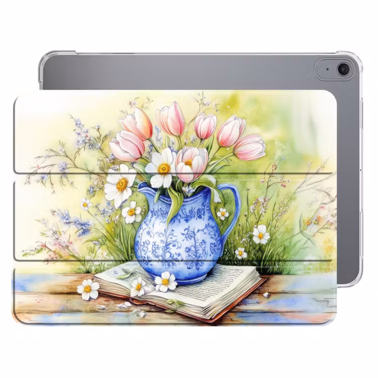 iPad hoes - Vaas - Delftsblauw - Madeliefjes — 1