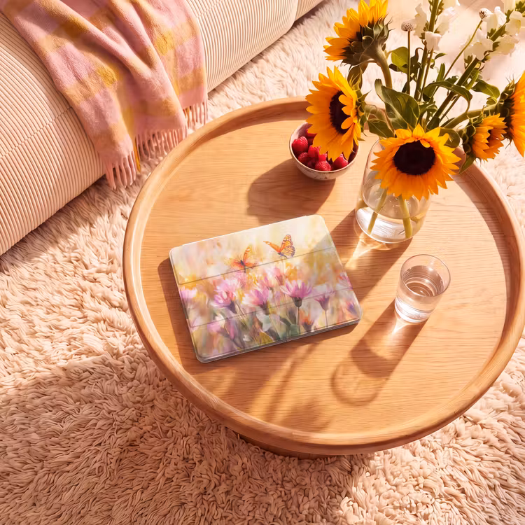 iPad hoes - Vlinders - Oranje - Bloemen — 2
