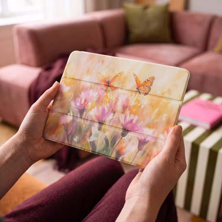 iPad hoes - Vlinders - Oranje - Bloemen — 4