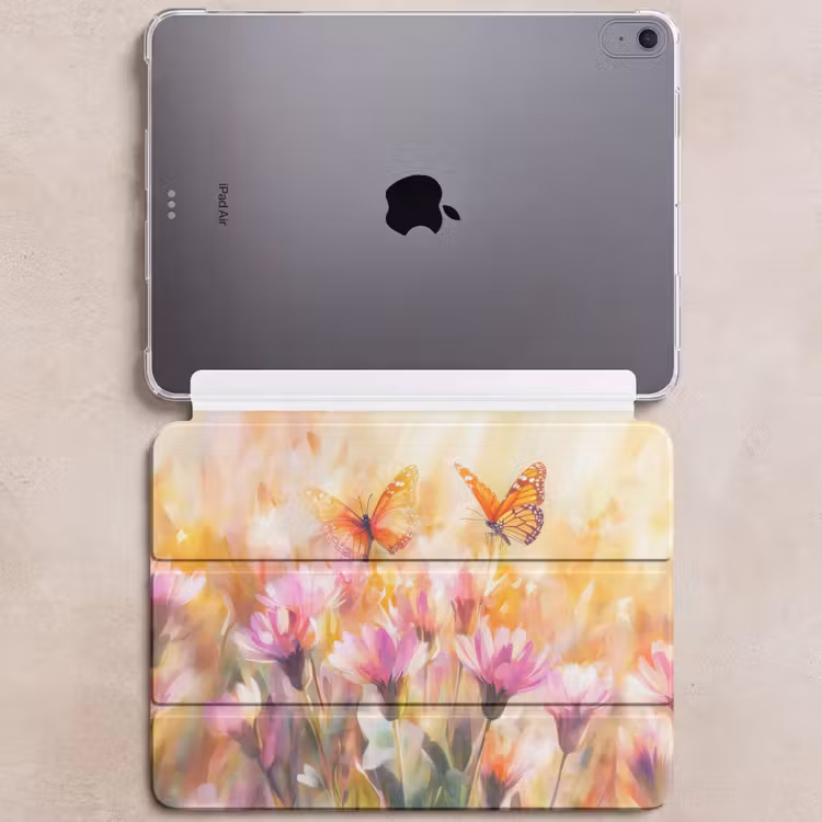 iPad hoes - Vlinders - Oranje - Bloemen — 6