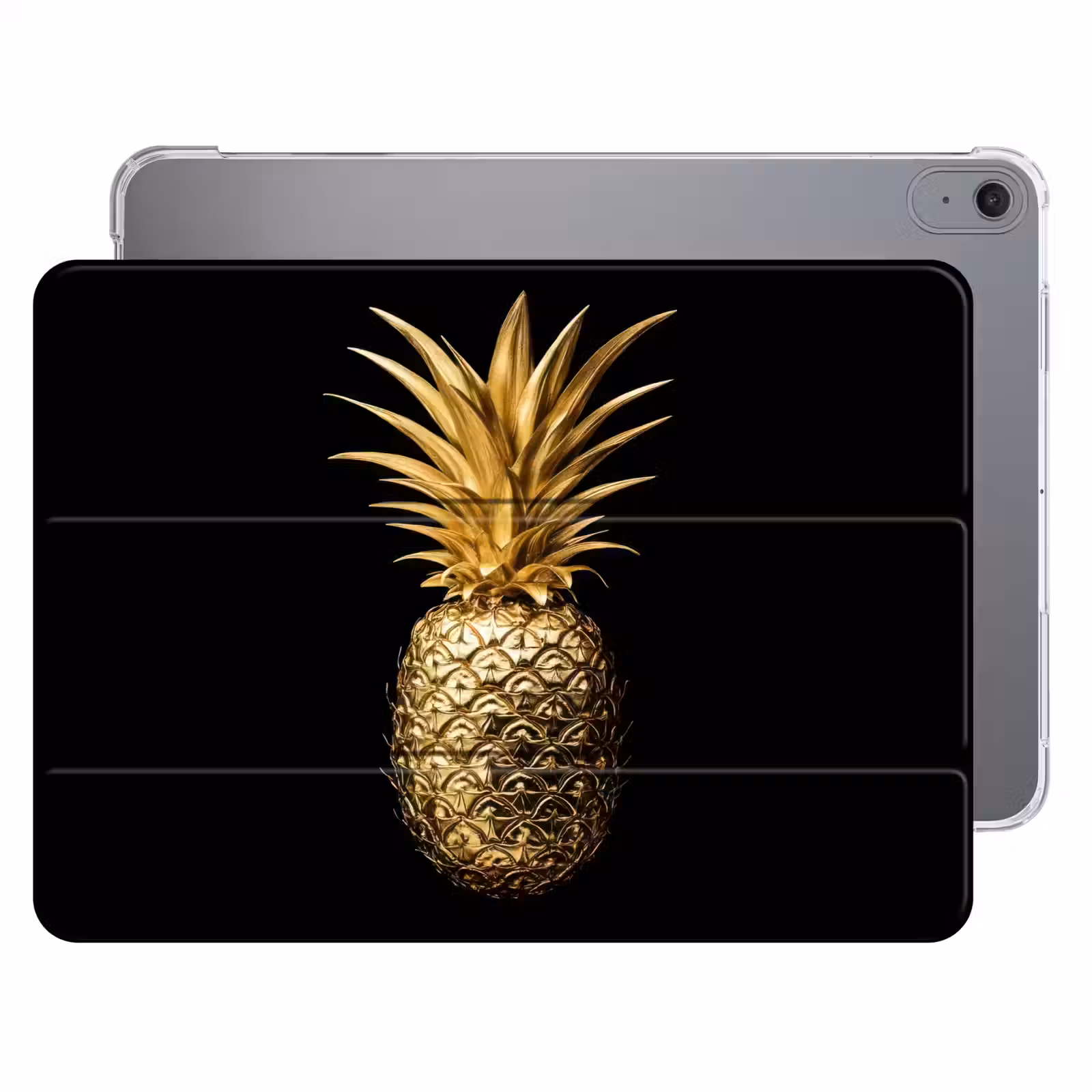 iPad hoes - Ananas - Zwart - Goud - Luxe — 1