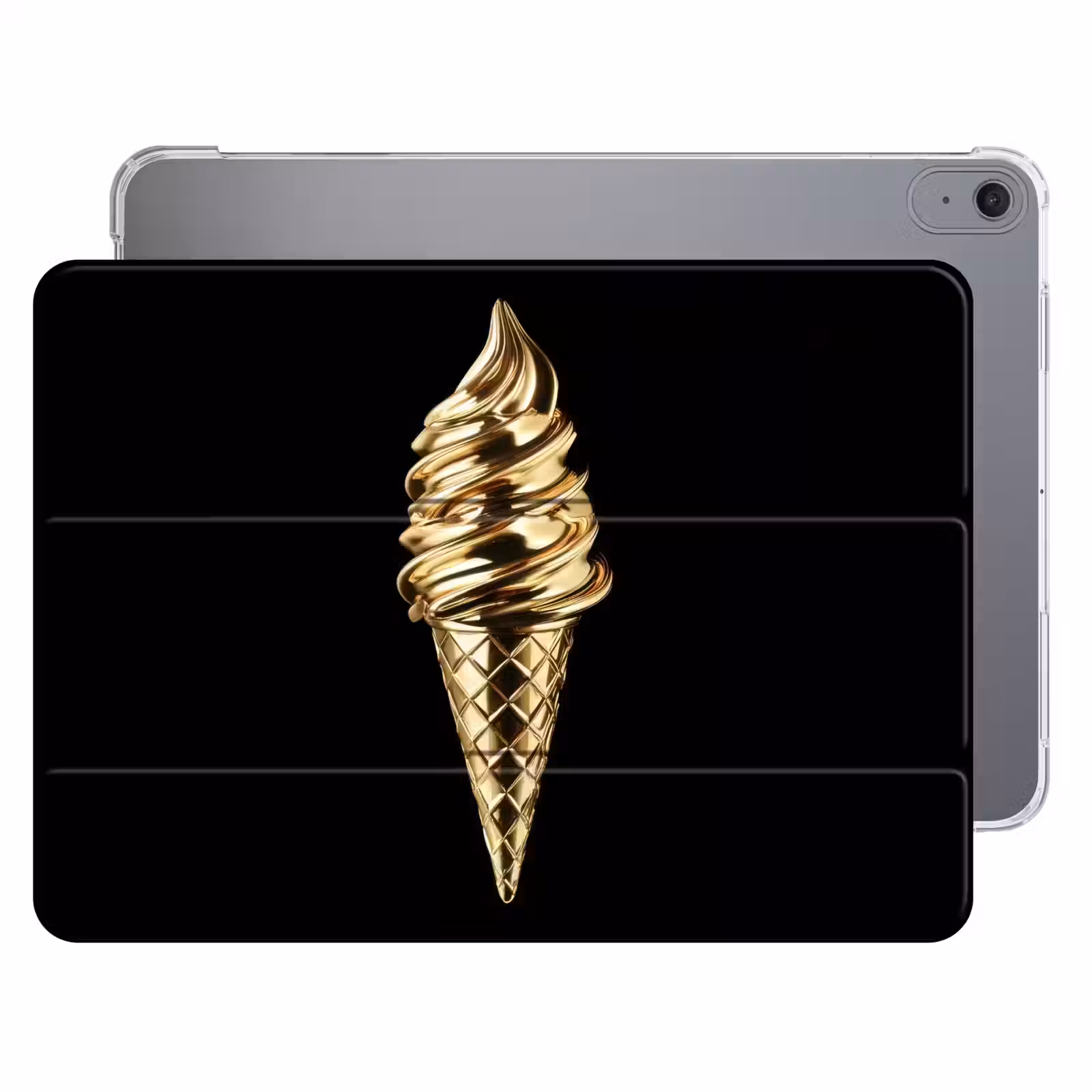 iPad hoes - Ijs - Goud - Zwart - Eten — 1