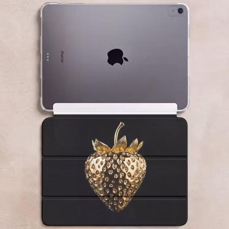 iPad hoes - Aardbei - Goud - Zwart - Chrome — 6