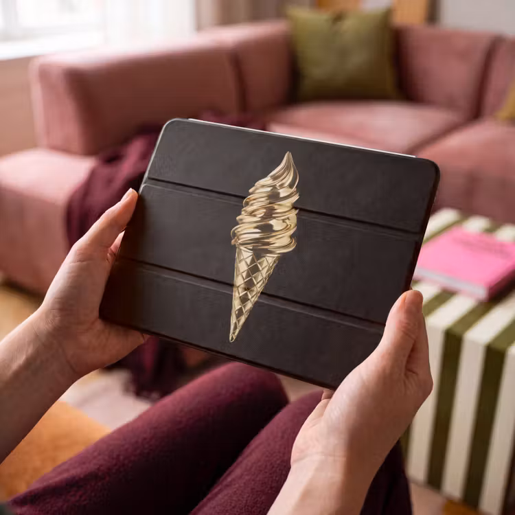 iPad hoes - Ijs - Goud - Zwart - Eten — 4