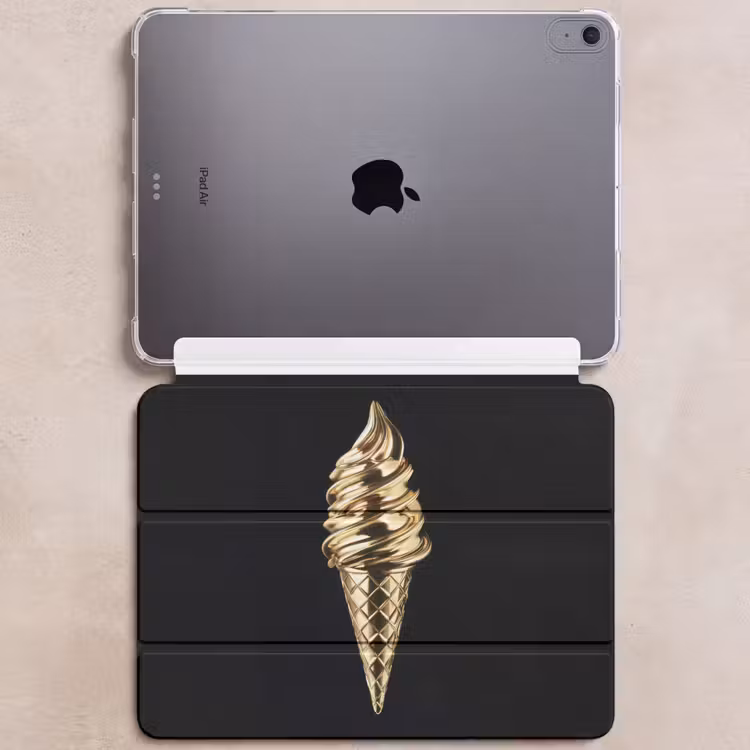 iPad hoes - Ijs - Goud - Zwart - Eten — 6