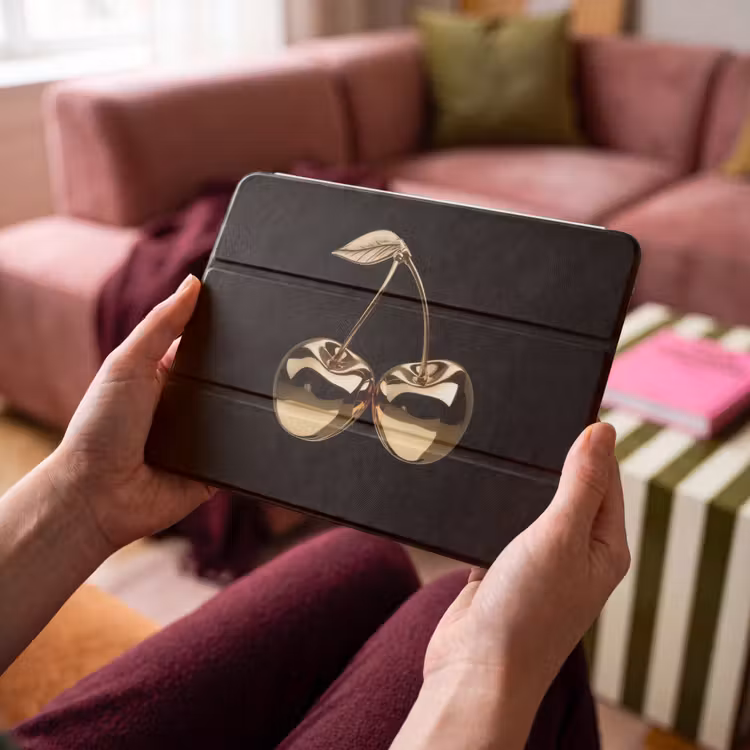 iPad hoes - Kersen - Zwart - Goud - Chrome — 4