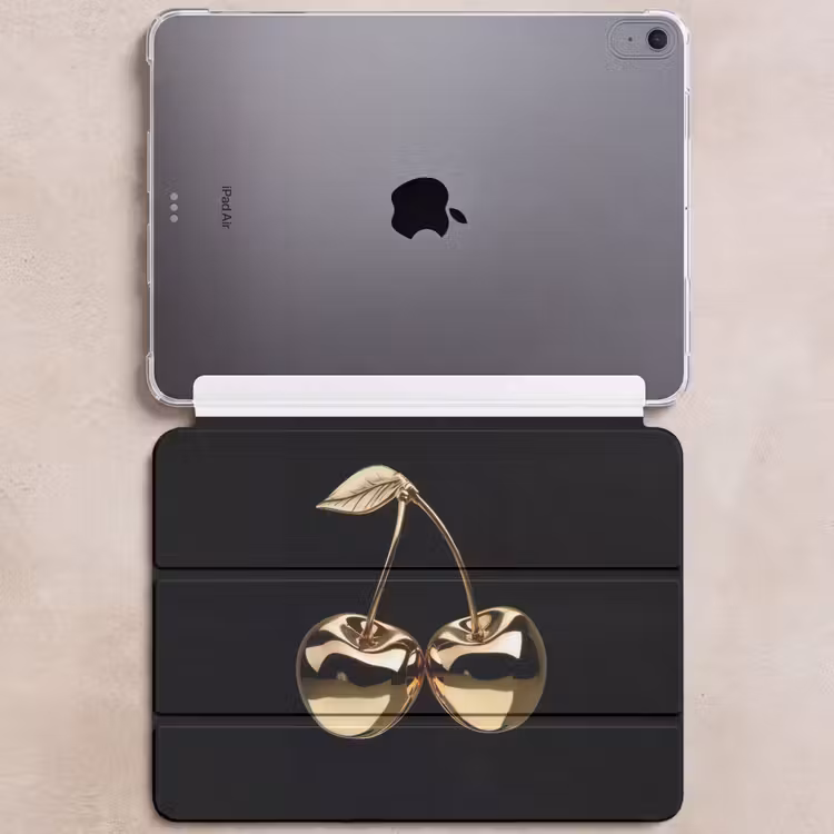 iPad hoes - Kersen - Zwart - Goud - Chrome — 6