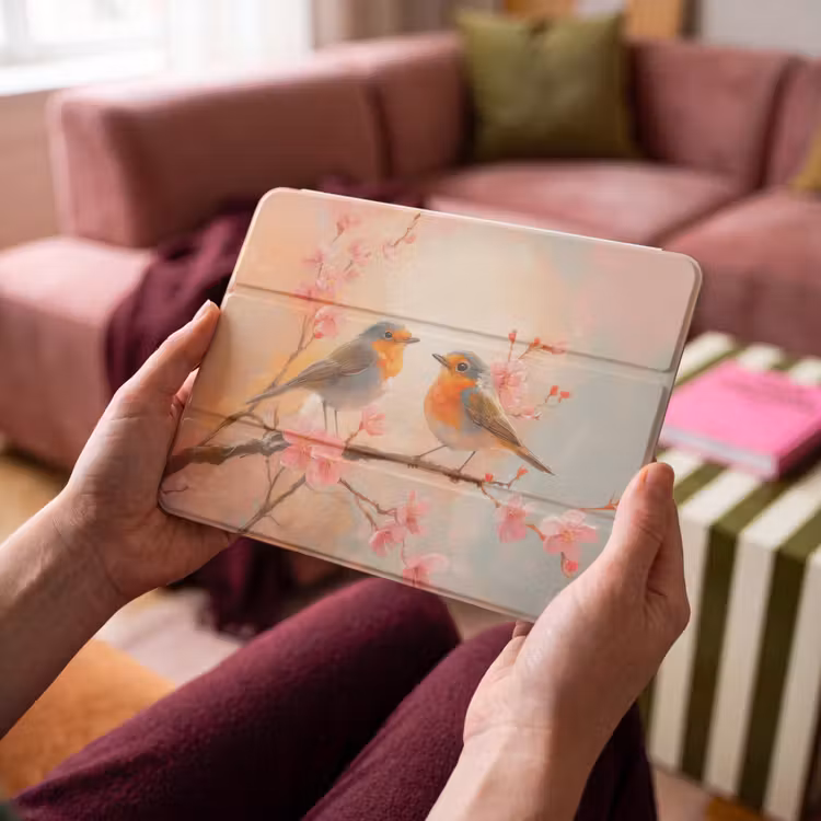 iPad hoes - Roodborstjes - Sierlijk - Bloesemtak — 4
