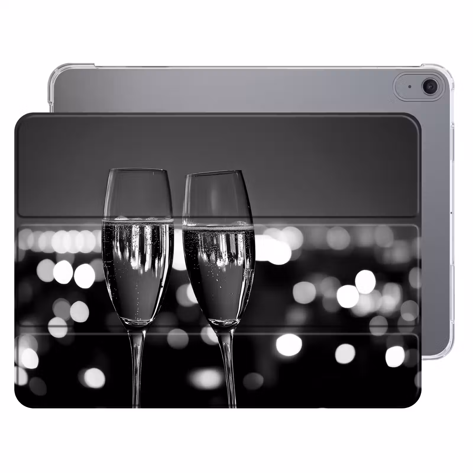 iPad hoes - Bubbels - Proosten - Champagneglazen - Stadslichten — 1