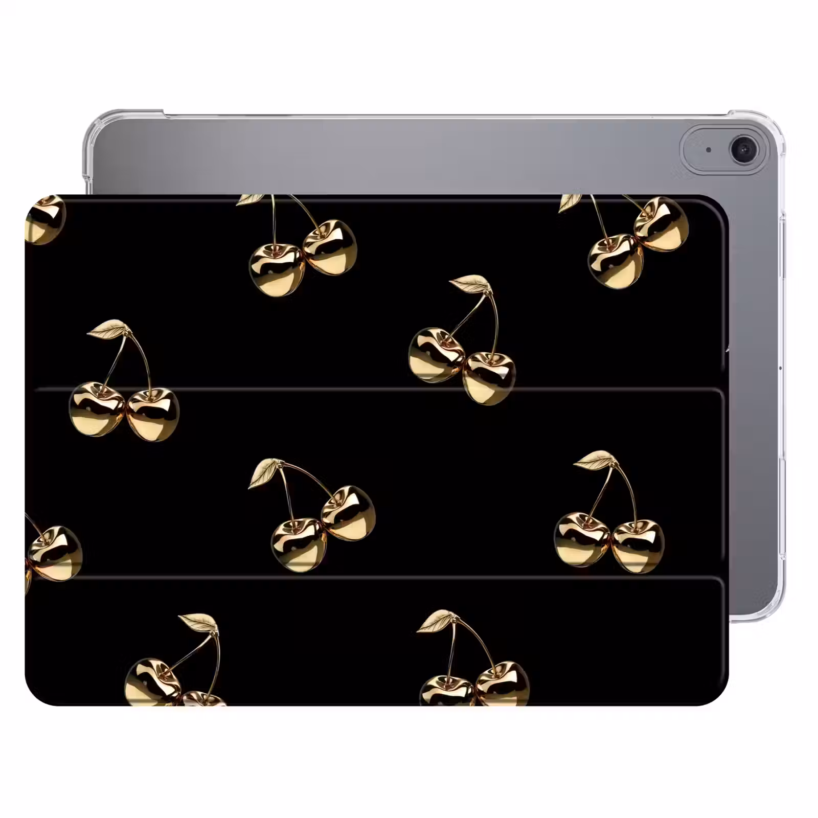 iPad hoes - Patroon - Kersen - Goud - Chrome — 1