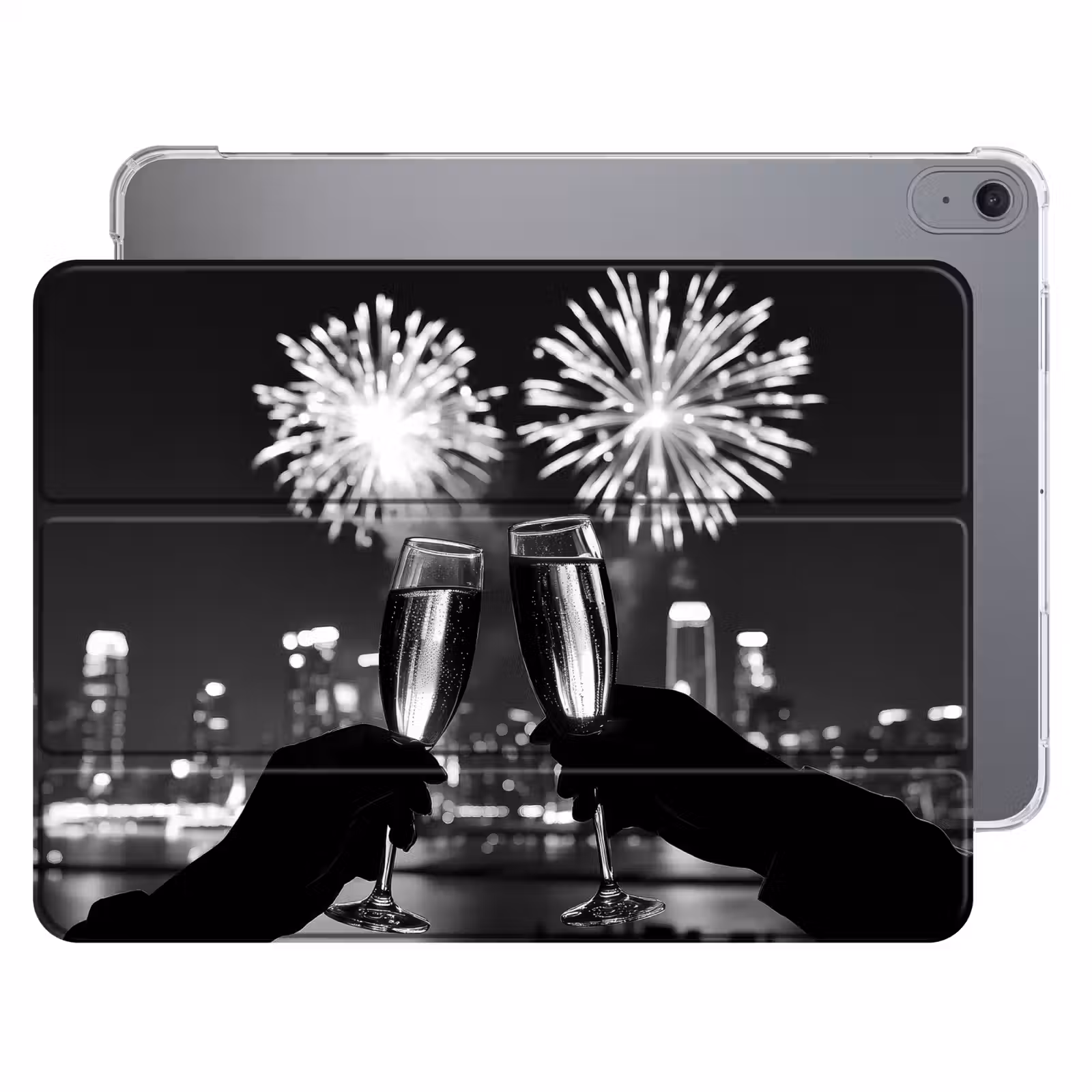iPad hoes - Vuurwerk - Proosten - Skyline - Champagne — 1