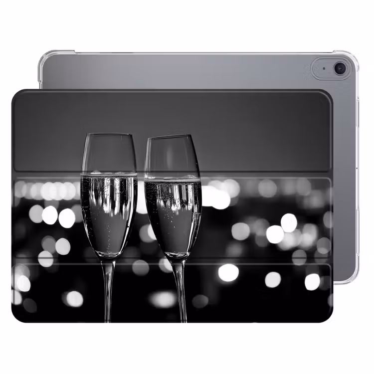 iPad hoes - Bubbels - Proosten - Champagneglazen - Stadslichten — 1