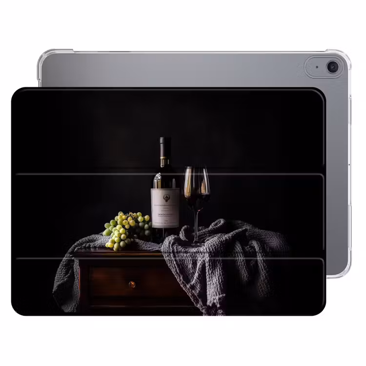 iPad hoes - Druiven - Wijn - Rood - Tafel — 1