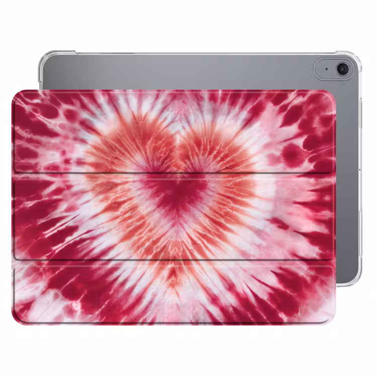 iPad hoes - Hartvorm - Roze - Tie dye — 1