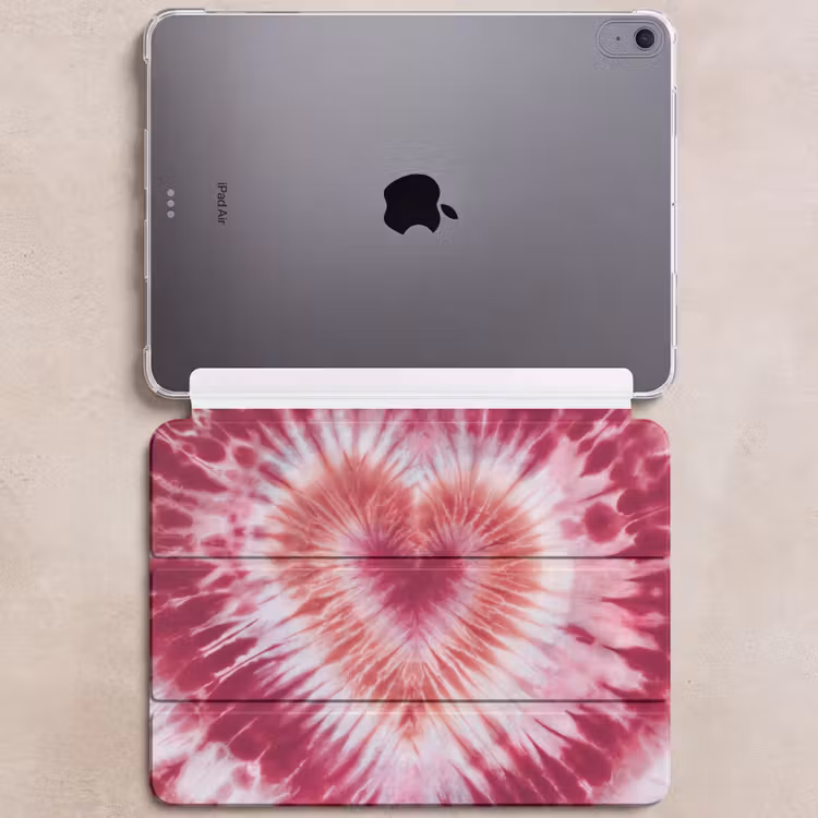 iPad hoes - Hartvorm - Roze - Tie dye — 6