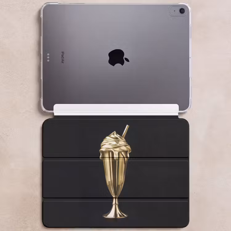 iPad hoes - Milkshake - Goud - Drinken - Zwart — 6