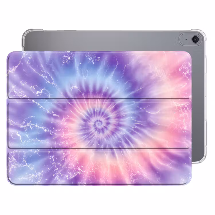iPad hoes - Pasteltinten - Paars - Spiraal - Marmer — 1