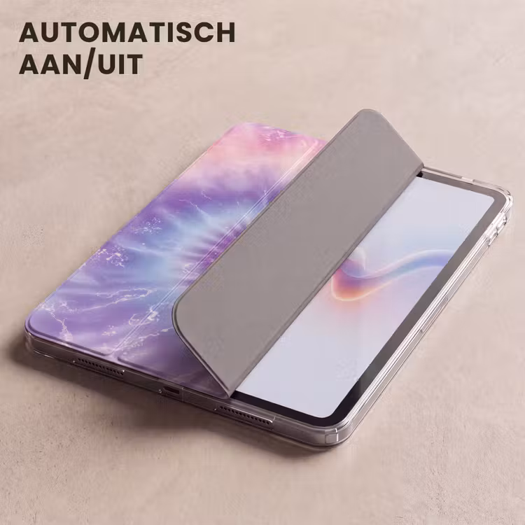 iPad hoes - Pasteltinten - Paars - Spiraal - Marmer — 5