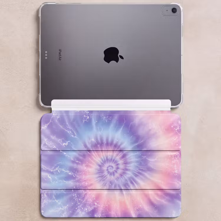 iPad hoes - Pasteltinten - Paars - Spiraal - Marmer — 6