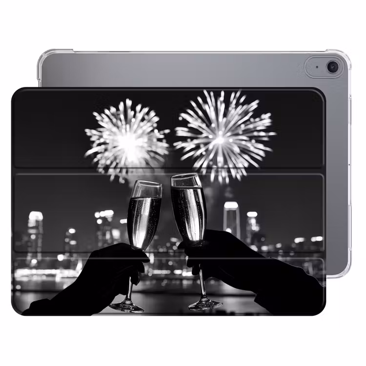 iPad hoes - Vuurwerk - Proosten - Skyline - Champagne — 1